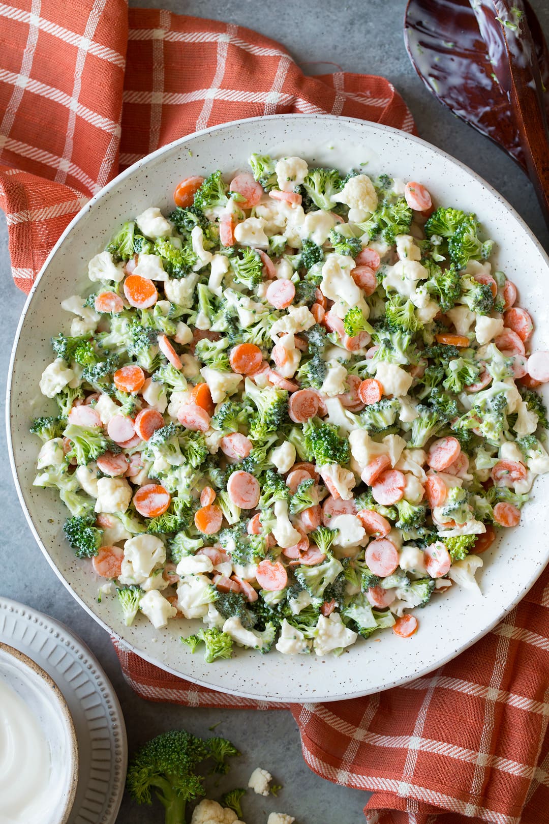 Lighter Broccoli Cauliflower Coleslaw: Perfect for Get-Togethers